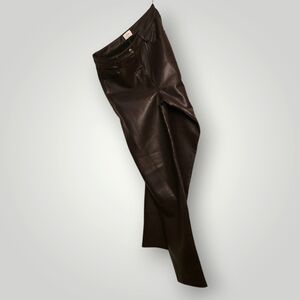 Wilfred Dark Brown Leather Dress Pants